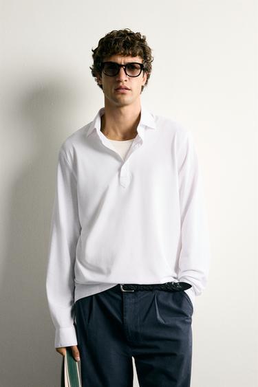CHEMISE POLO REGULAR FIT SOFT - Blanc de Zara