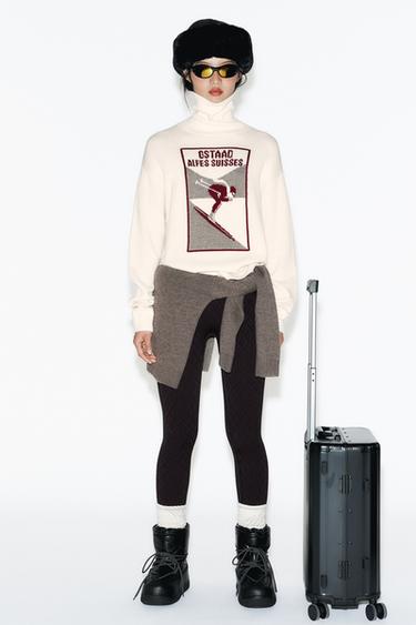 Zara CABIN SUITCASE WITH SECURITY CLOSURE - SKI COLLECTION - Black