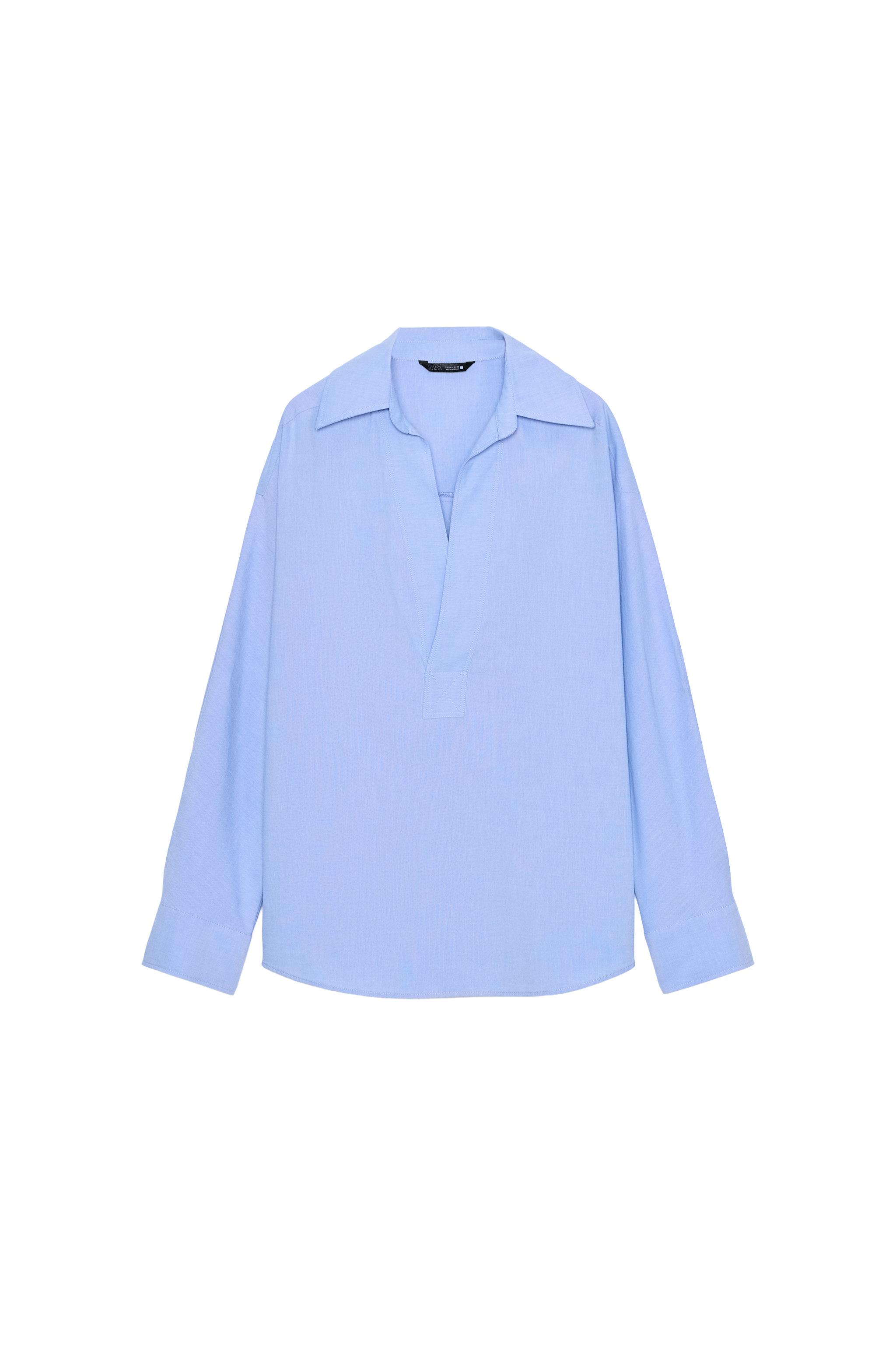 ZARAブルーオーバーシャツ 完売しないで！【ZARA】おしゃ見え抜群♡「オックスフォードシャツ