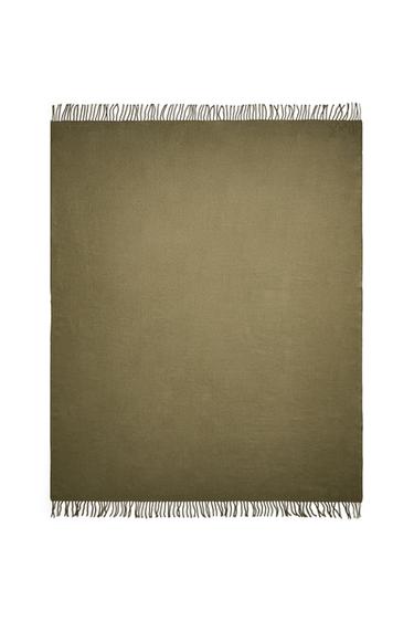 MANTA DECORATIVA FLECOS - Verde de Zara