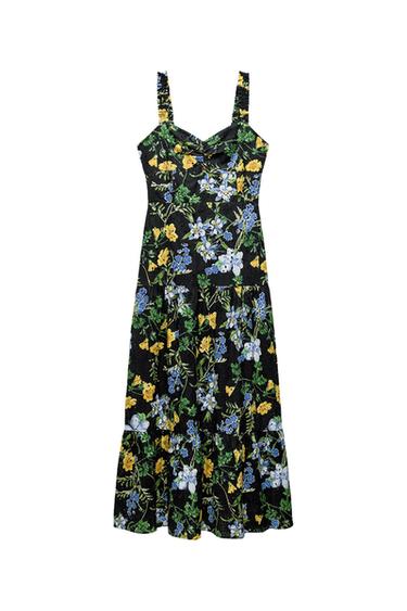 FLORAL PRINT MIDI DRESS