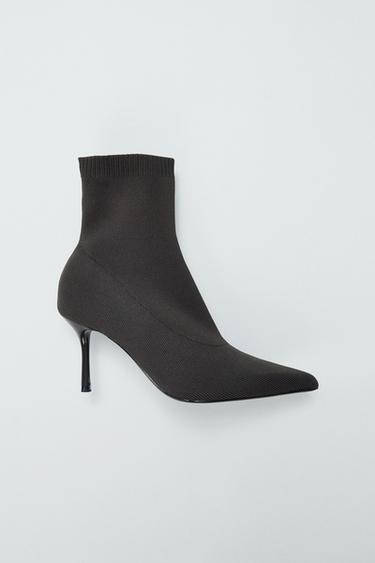 FABRIC ANKLE BOOT - Grey by Zara