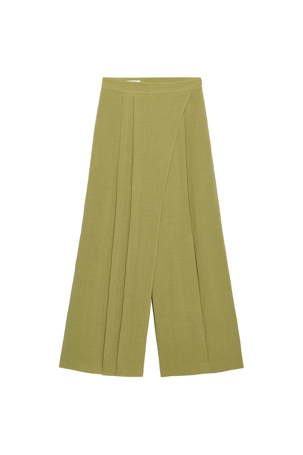 WRAP FRONT WIDE LEG PANTS - image 3