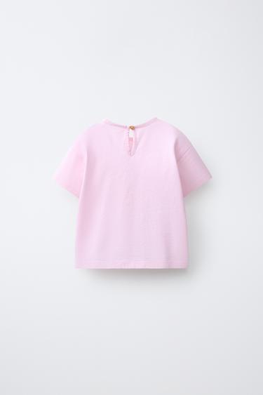 EMBROIDERED CHERRY T-SHIRT - Light pink by Zara - Image 1