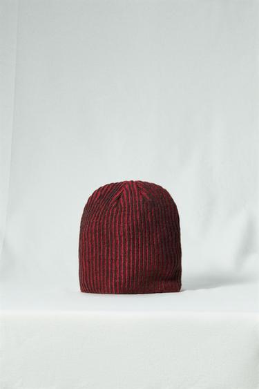 BONNET BEANIE AVEC LAINE AARON LEVINE X ZARA - Rouge de Zara