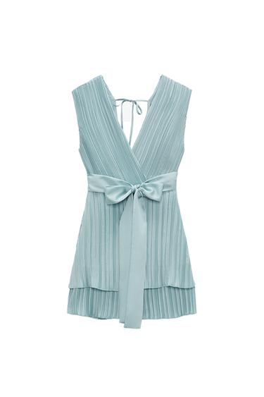 PLEATED JUMPSUIT WITH BELT