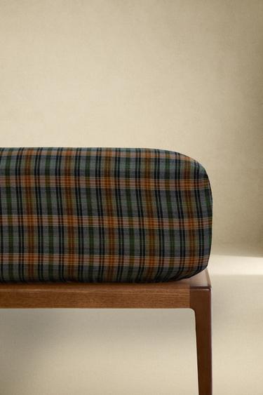 DRAP-HOUSSE EN FLANELLE À CARREAUX - Bleu de Zara