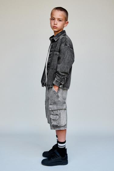 EMBROIDERED DENIM OVERSHIRT - Black by Zara