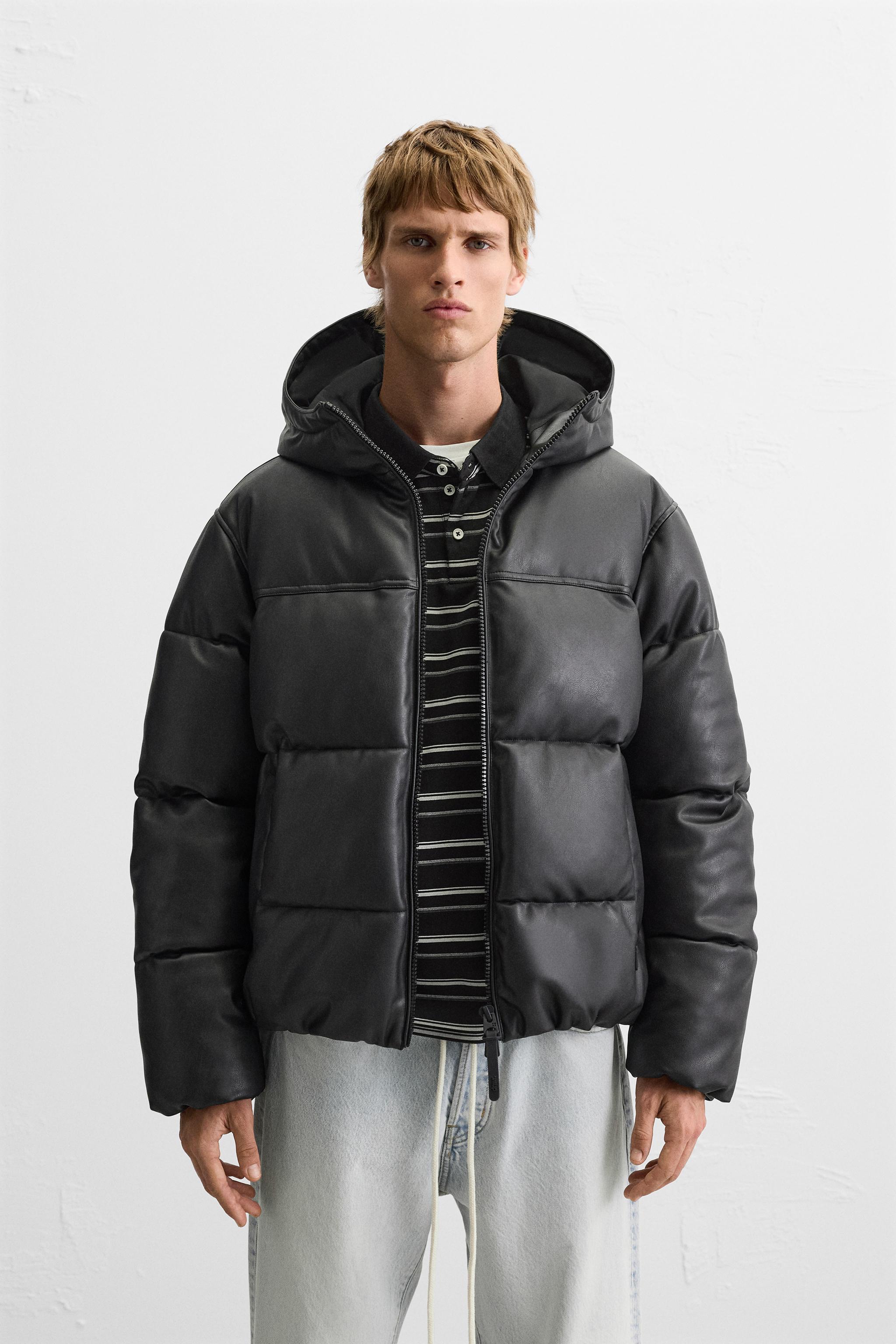 Puffer jacket mens zara best sale