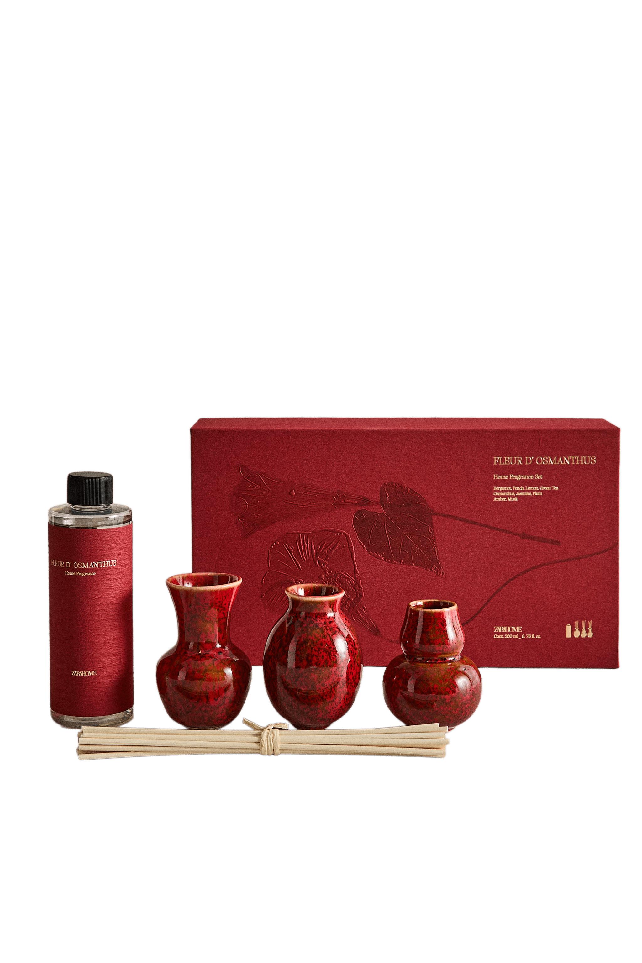 200 ML) FLEUR D'OSMANTHUS MIKADOS + REFILL SET - Crystal | ZARA