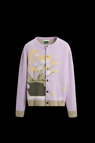 JACQUARD-STRICKJACKE MIT BLUMENMUSTER © OTIS KWAME KYE QUAICOE - Violett von Zara - Bild 0