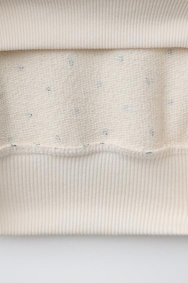 SWEAT À CAPUCHE TAUPE ET INSCRIPTION - Écru de Zara - Image 3