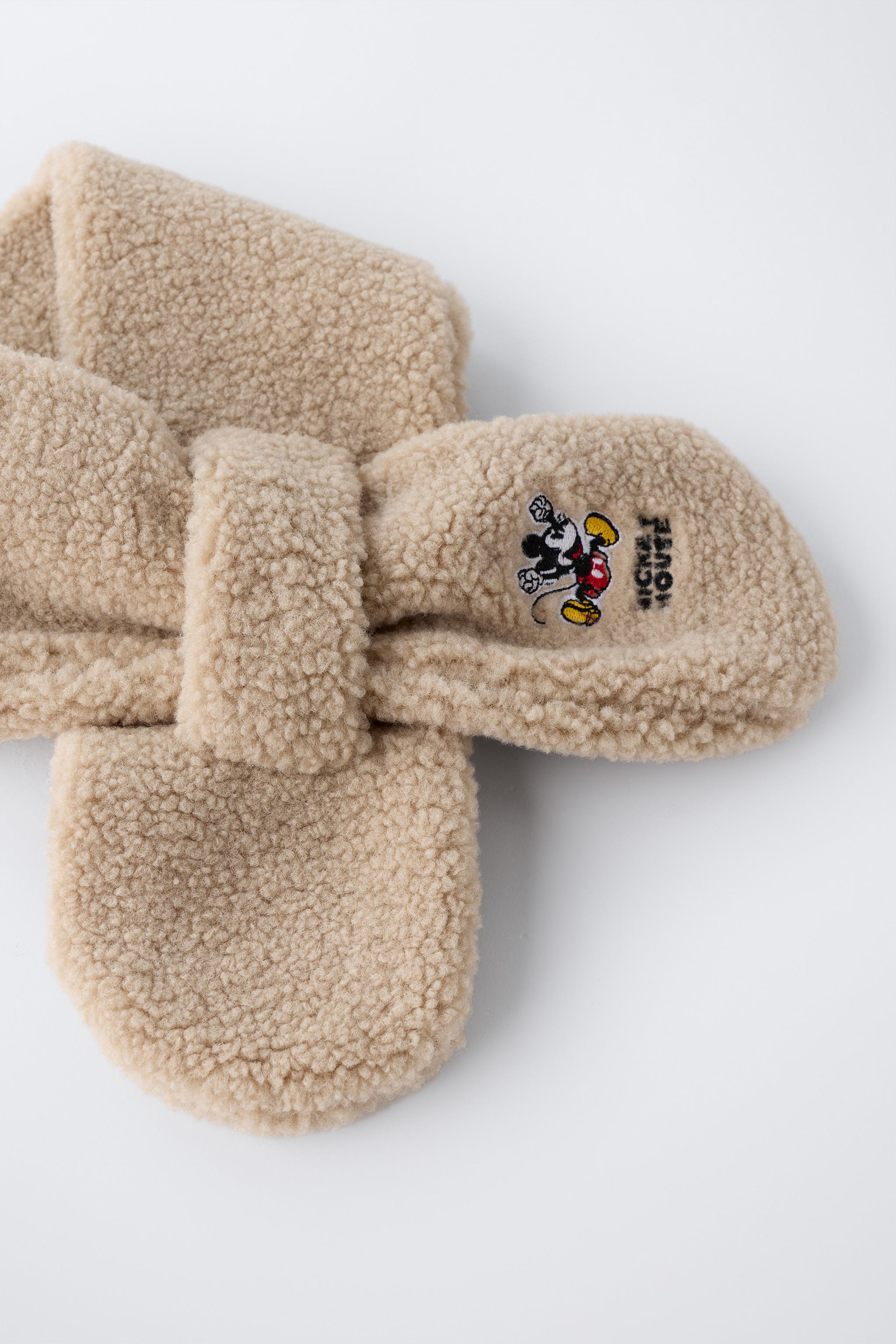 MICKEY MOUSE © DISNEY SHEARLING SCARF - Sand | ZARA United States