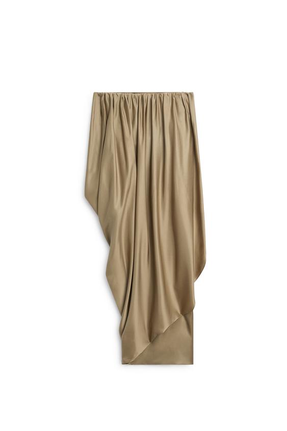 Zara Strapless gathered dress - LIMITED EDITION - Red Stripe - Image 0