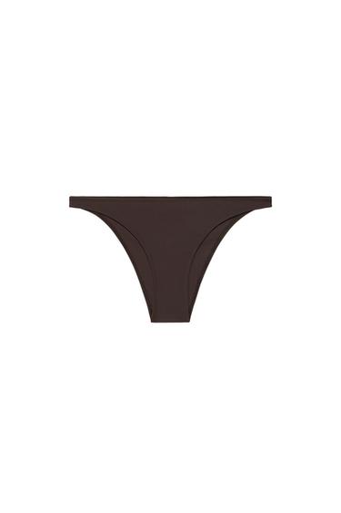 PLAIN BIKINI BOTTOMS - Dark aubergine by Zara