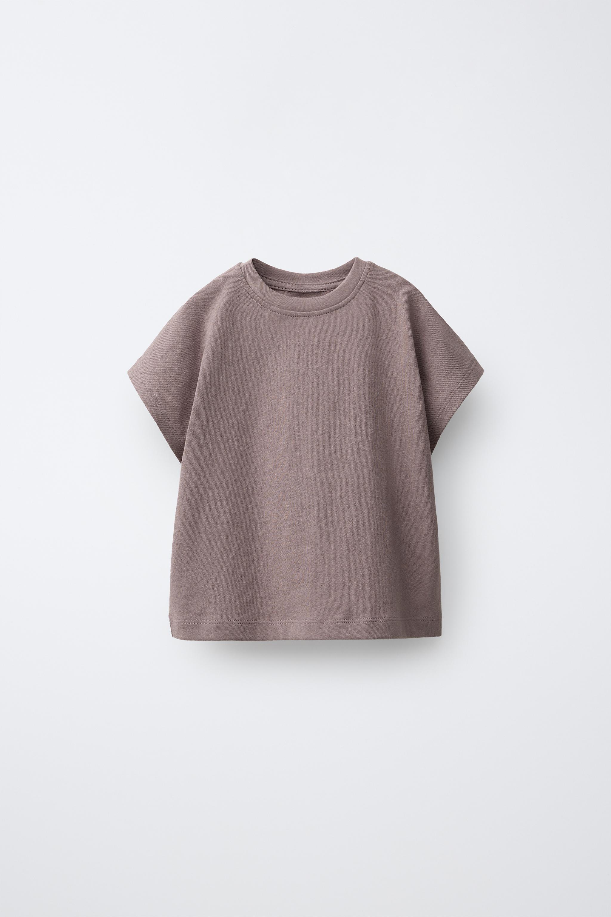 PLAIN T-SHIRT — Brown / Taupe