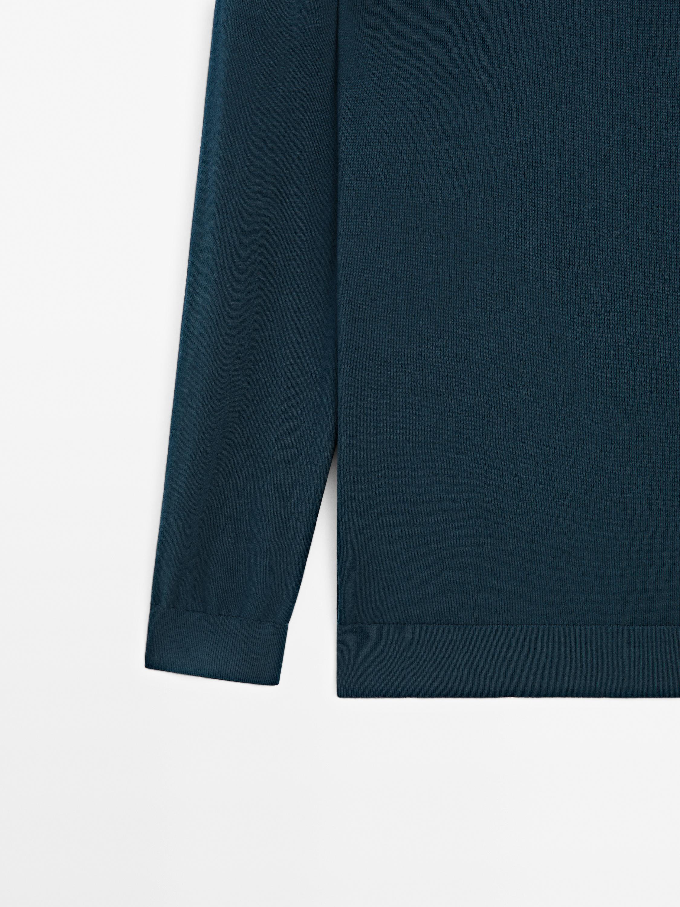 Pull en coton et soie mélangés