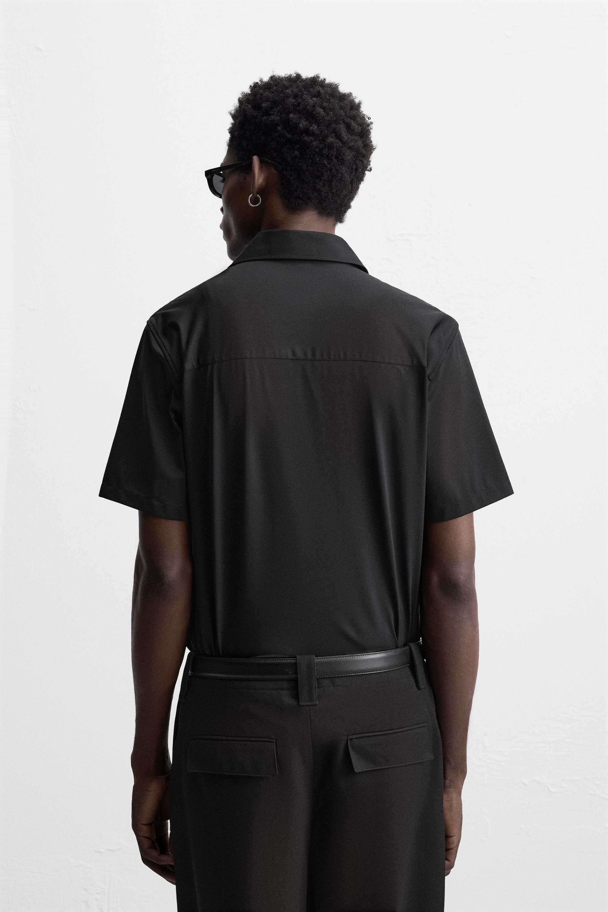 ストレッチ シャツ - ブラック | ZARA Japan / 日本