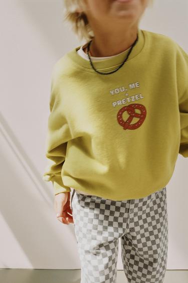 PRINTED SWEATSHIRT - Mid-yellow by Zara