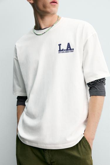 T-SHIRT RELAXED FIT IMPRIMÉS DÉLAVÉS - Blanc de Zara - Image 4