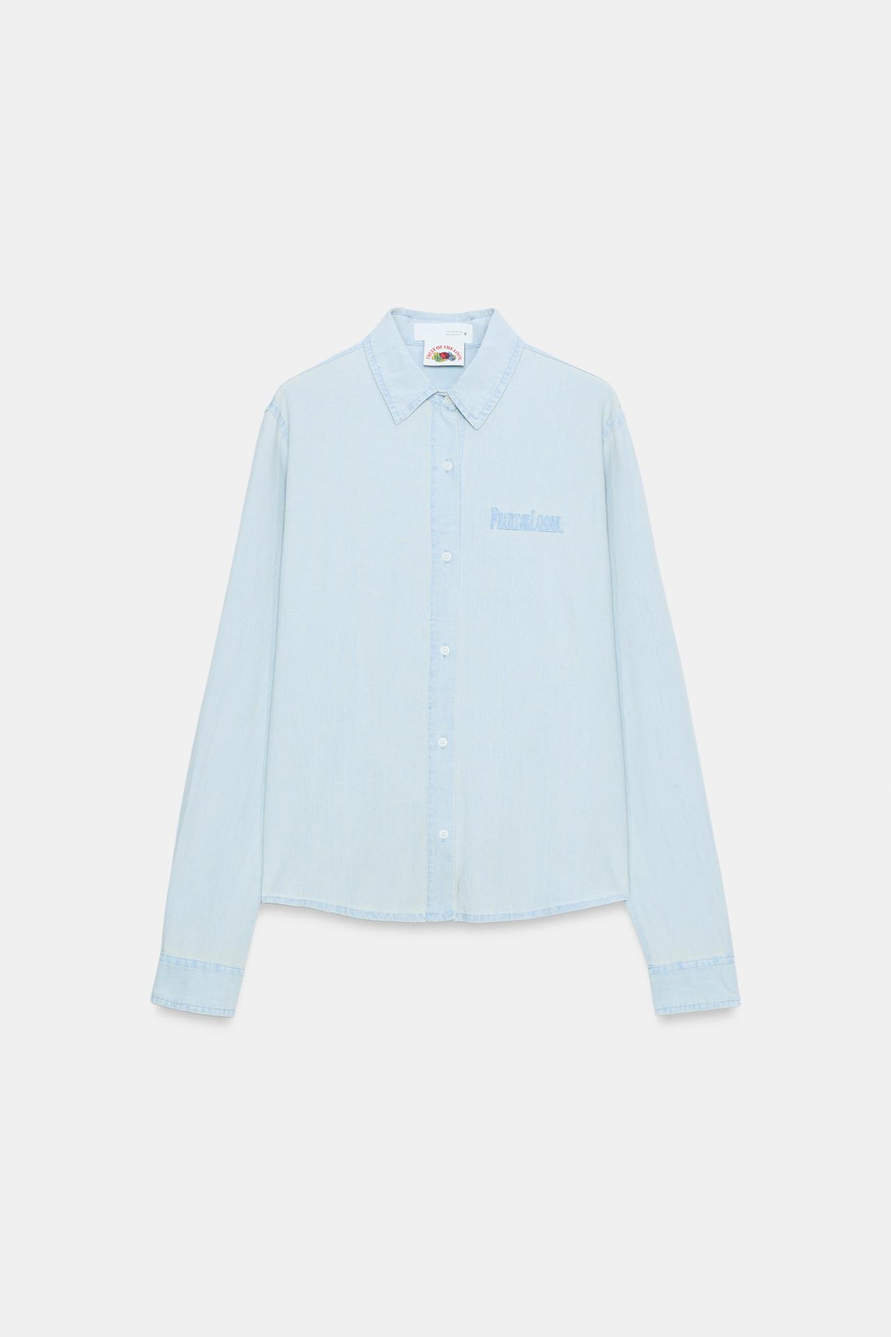 FRUIT OF THE LOOM™ DENIM SHIRT — Blue