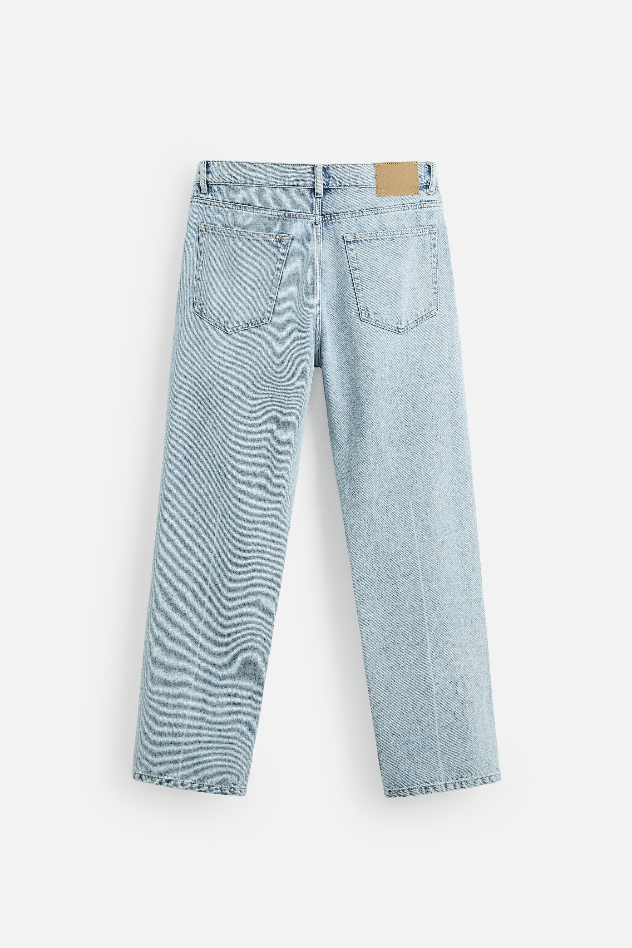 STRAIGHT ANKLE FIT JEANS - Light blue | ZARA United States
