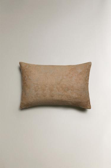 HOUSSE DE COUSSIN FLORALE - Beige clair de Zara - Image 0