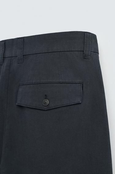 PANTALON REGULAR FIT STRUCTURÉ - Bleu marine de Zara - Image 8