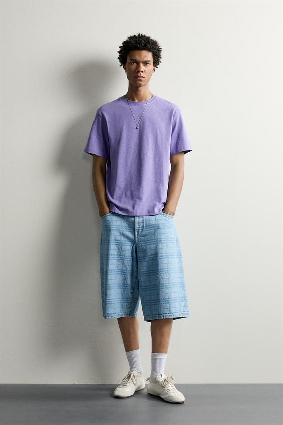 CAMISETA REGULAR FIT TEXTURA FLAMÉ - 683 da Zara - Imagem 0
