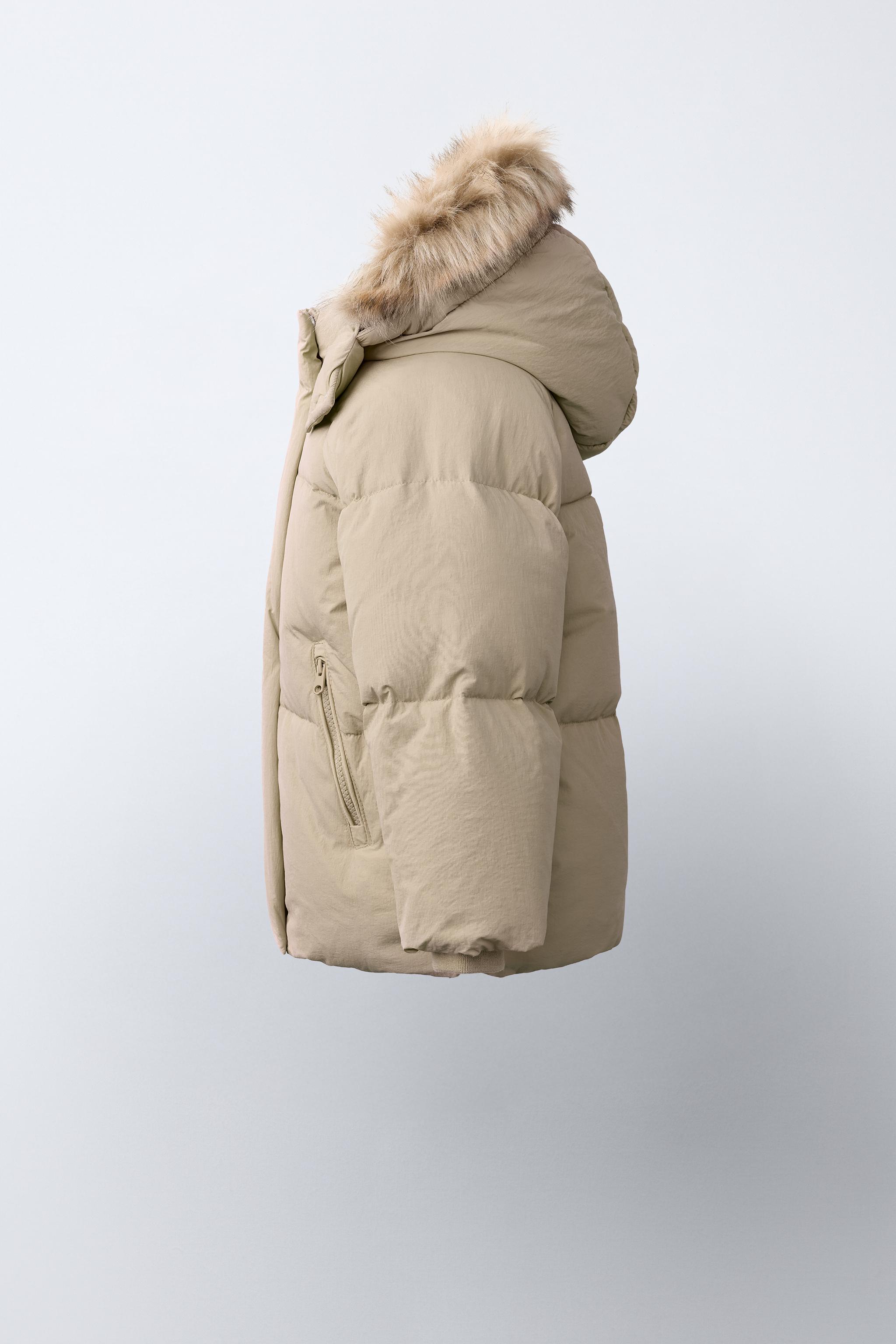 DOUDOUNE 50% PLUME ET DUVET CAPUCHE EFFET FOURRURE AMOVIBLE WATER REPELLENT THERMAL INSULATION