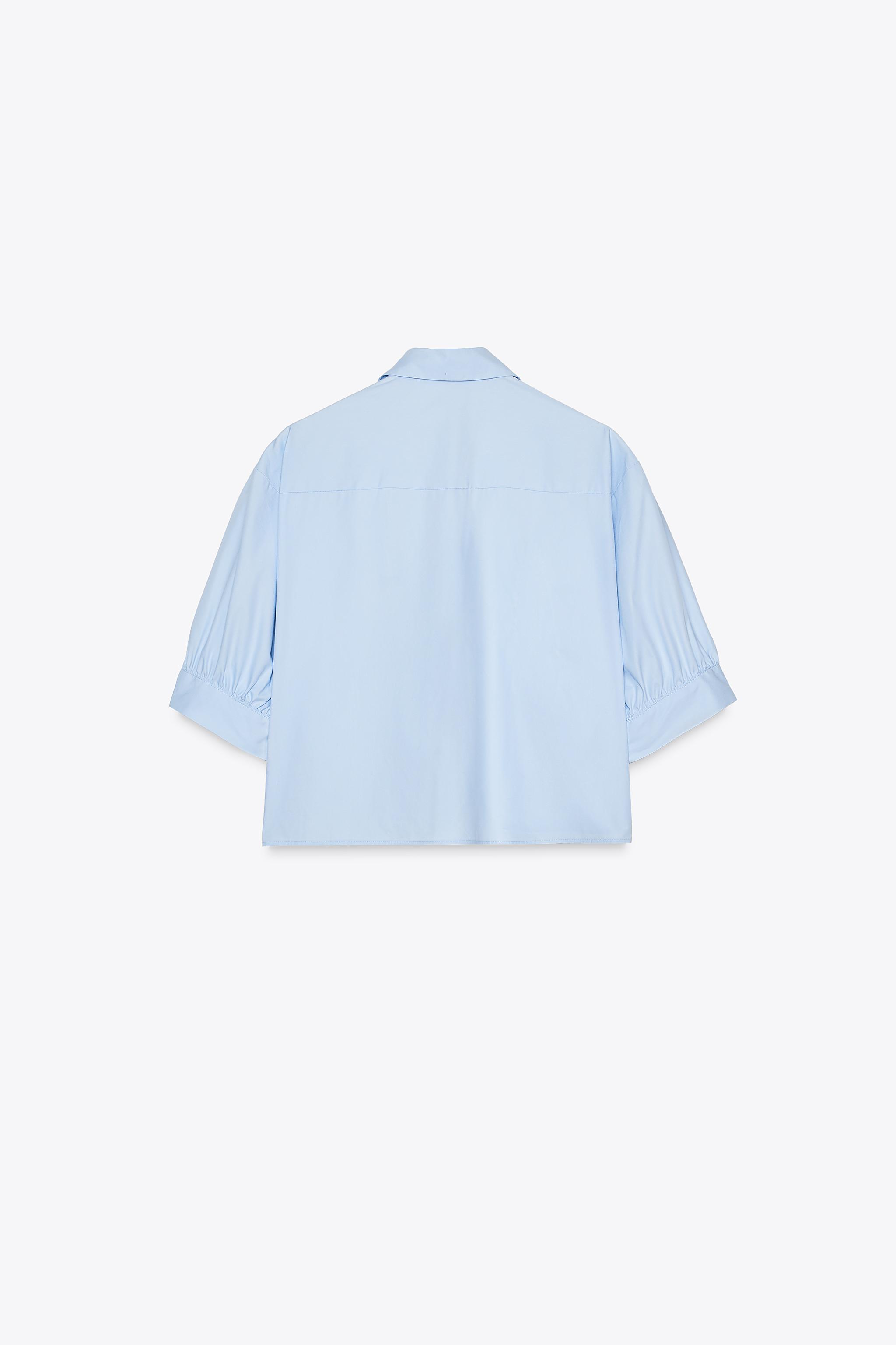その他 mayogeek1 POPLIN SHIRT WITH TIES - Light blue | ZARA United States