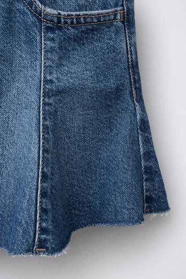FRAYED DENIM SKIRT - Mid-blue by Zara - Image 2