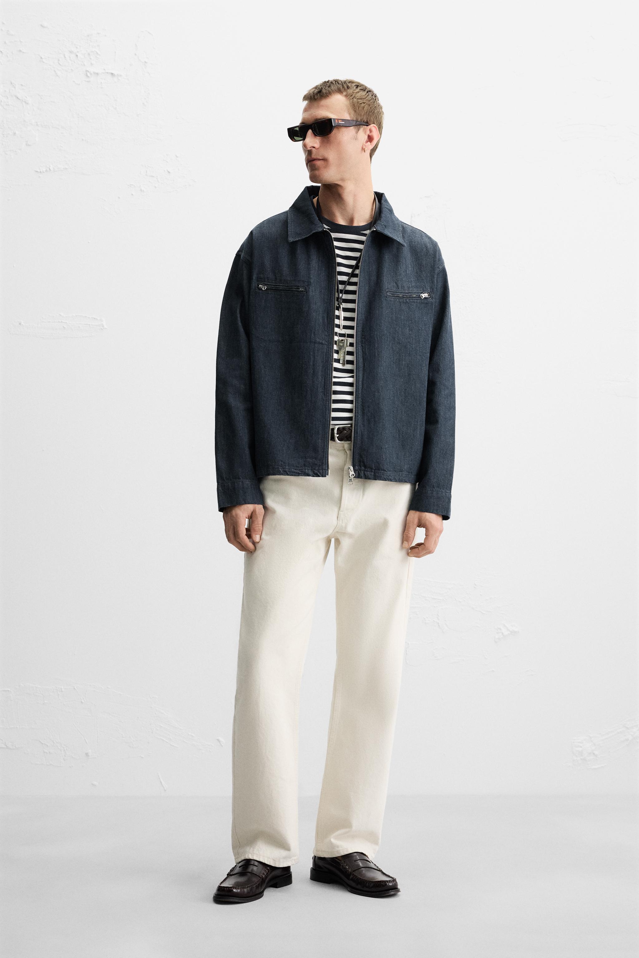 REGULAR FIT ZIP-UP JACKET - Indigo | ZARA South Africa