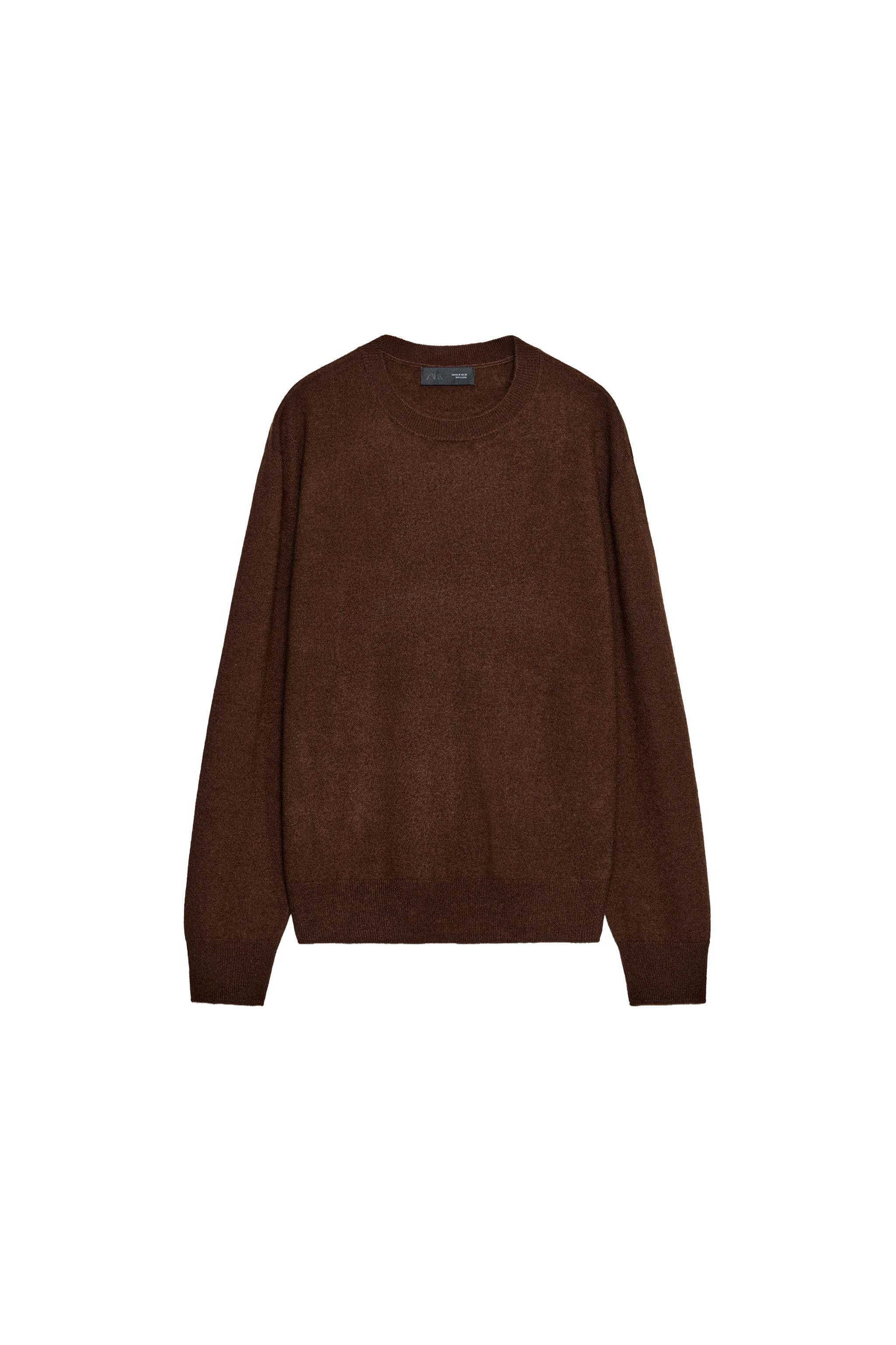 新品 ZARA エクストラソフト ウール100%セーター Mサイズ ウール100%エクストラソフトセーター - ブラウン | ZARA Japan / 日本