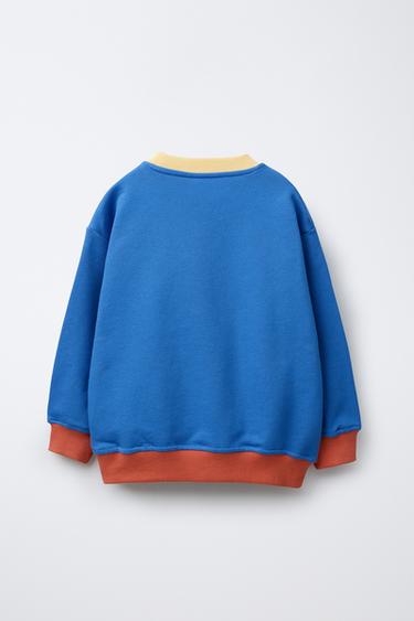 SWEATSHIRT WITH SLOGAN PRINT - Multicoloured by Zara - Image 1