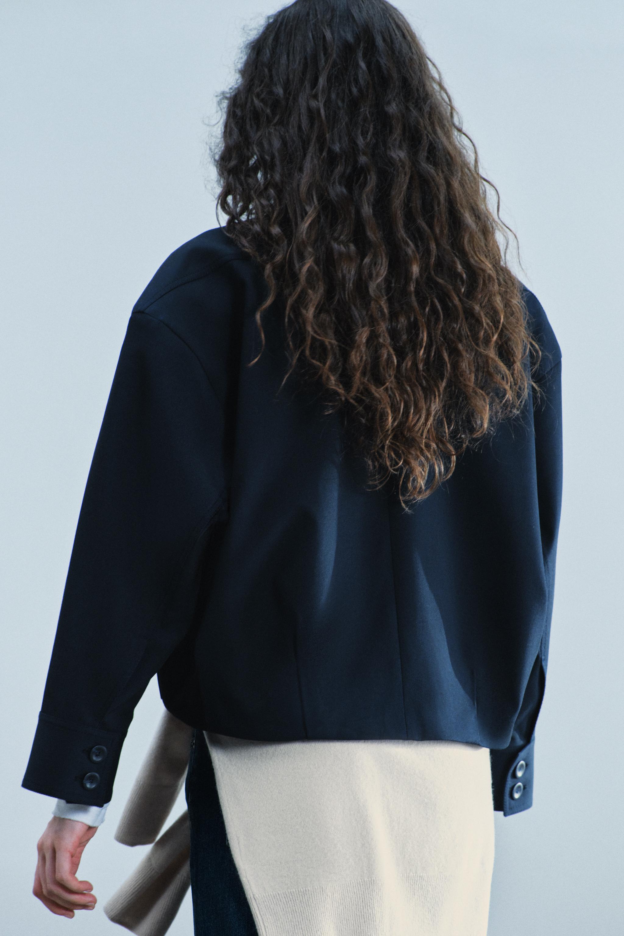 Zara ZW COLLECTION BOMBER CEKET görsel 3