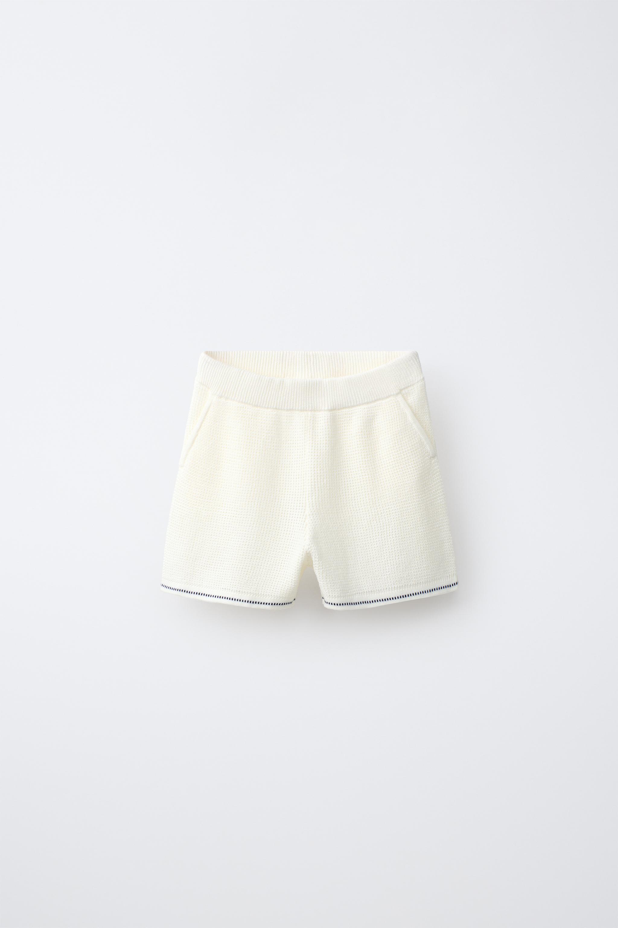 Детские шорты Zara WAFFLE KNIT SHORTS