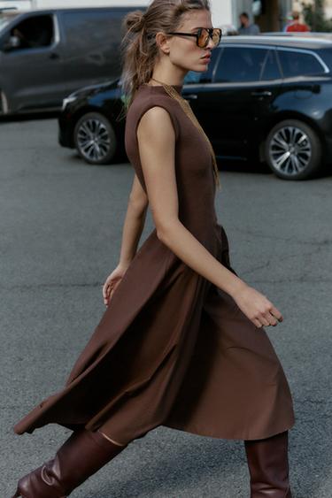 ROBE BIMATIÈRE SOFT - Marron foncé de Zara - Image 2