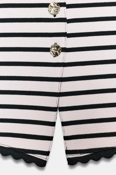 STRIPED WAISTCOAT TOP WITH METAL BUTTONS - Stripes by Zara - Image 8