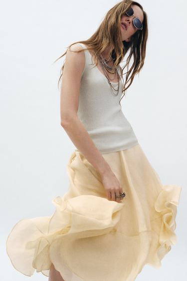 ZW COLLECTION LAYERED SKIRT - Butter by Zara