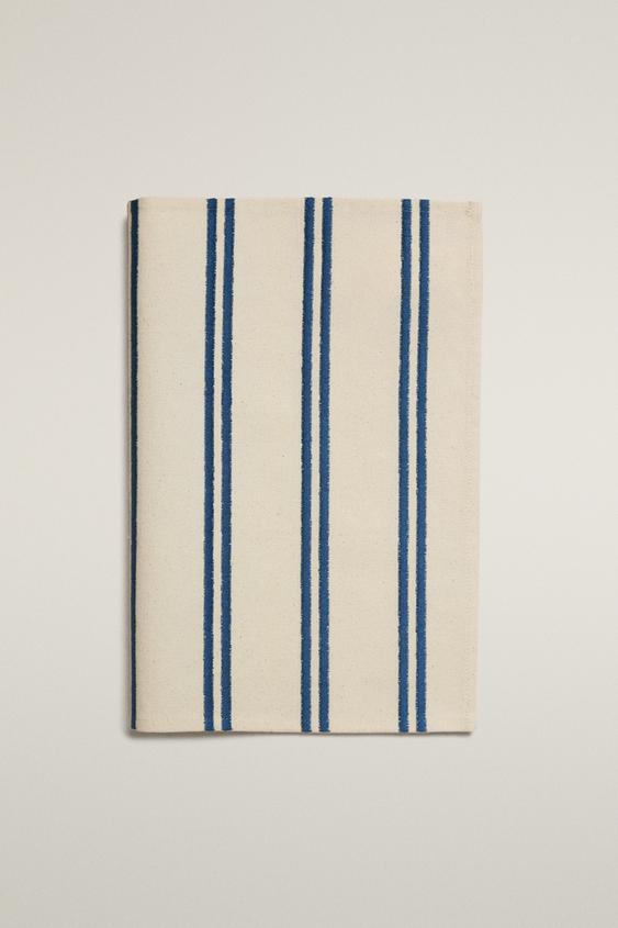SET DE TABLE RAYURES BRODÉES - Bleu de Zara - Image 1