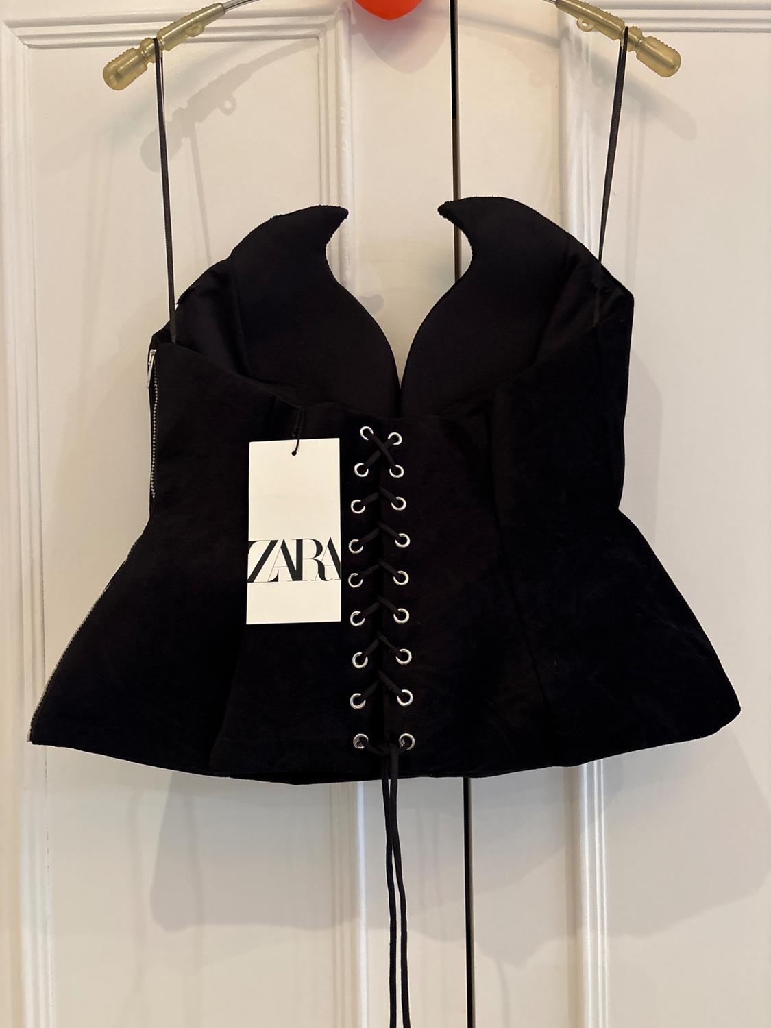 ZW COLLECTION VELVET CORSET TOP - Image 3