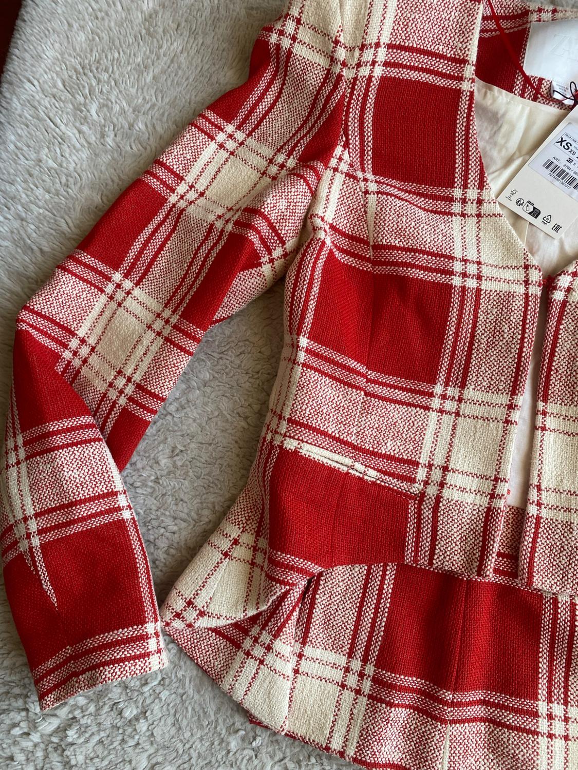 ZW COLLECTION FITTED CHECK JACKET - Image 2