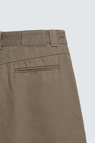 PANTALON CHINO COUPE BAGGY À PLIS - Beige de Zara - Image 9
