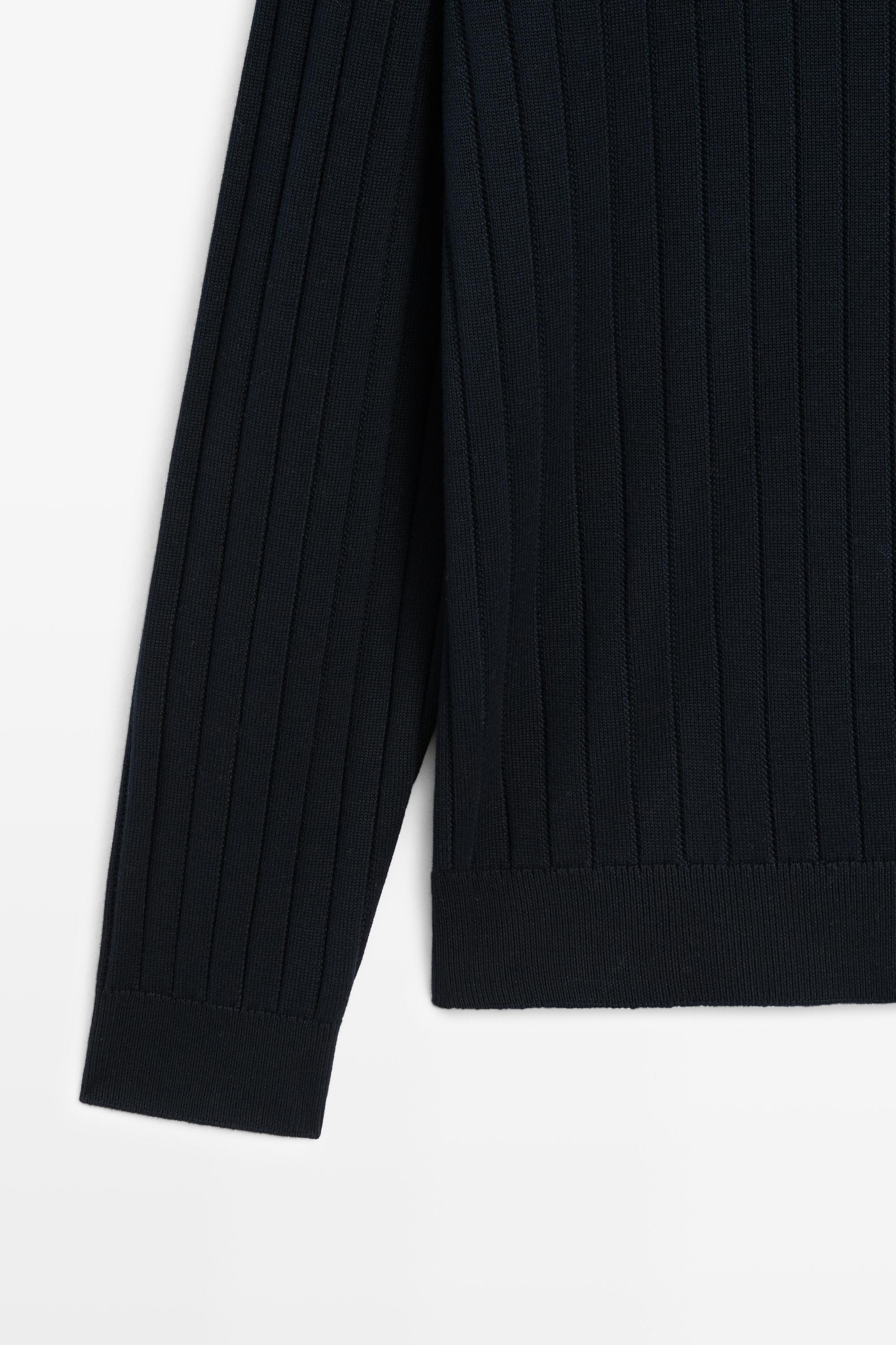 Pull en maille côtelée 100 % coton