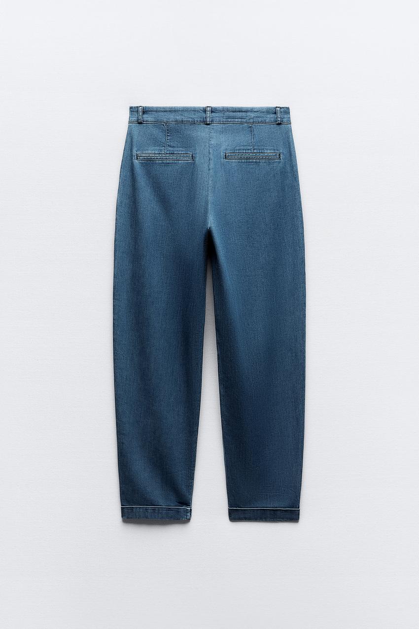 PANTALÓN CHINO EFECTO DENIM - Azul claro