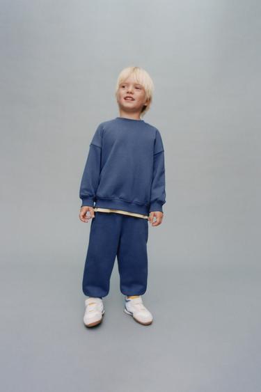 Zara SWEATSHIRT AND JOGGER PANTS SET WITH TAG DETAIL - Bluish