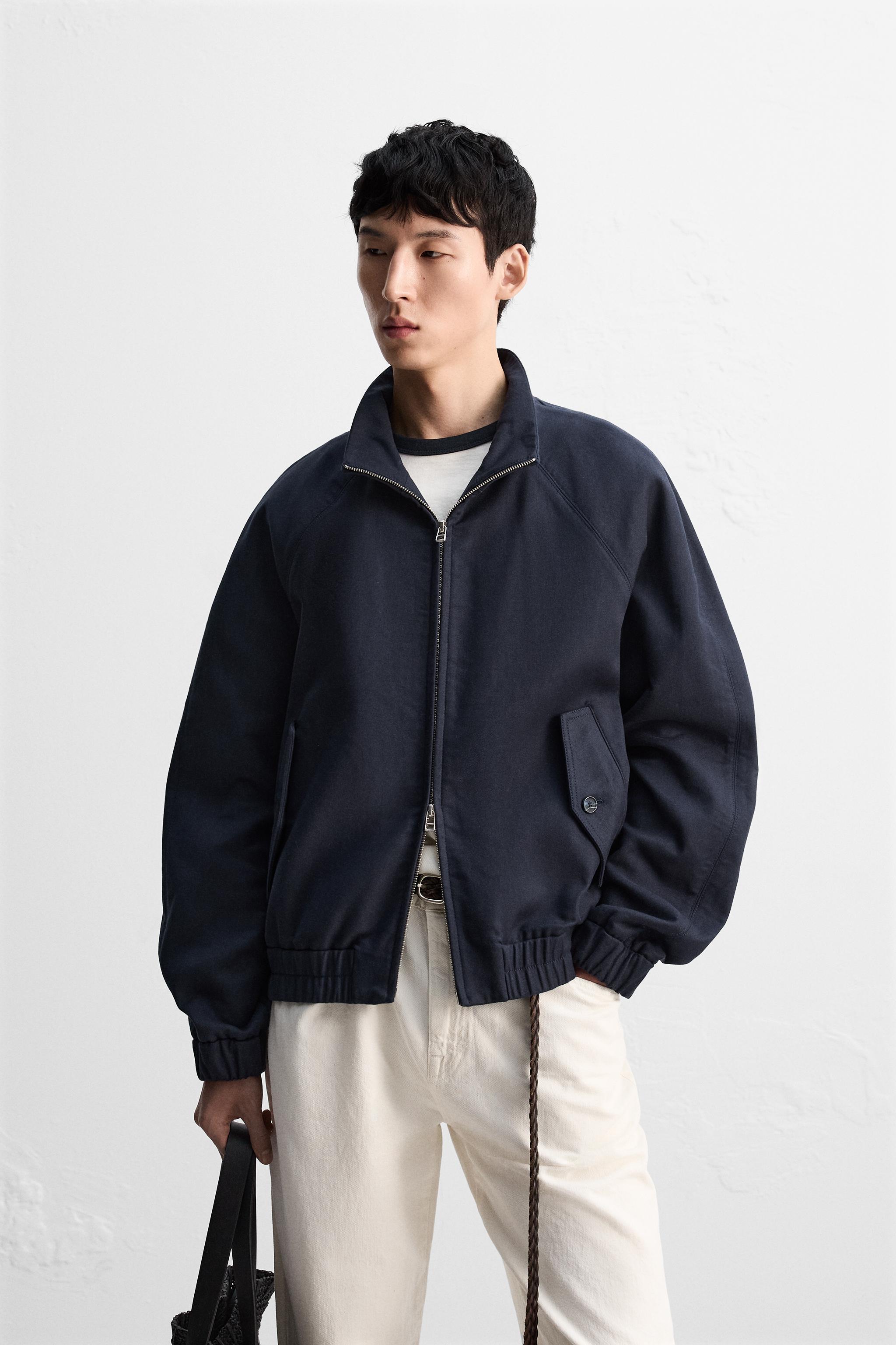 ZARA（ザラ） 襟元 素材切替 ブルゾン メンズ アウター