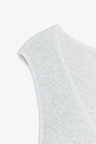 ROBE LONGUE MÉTALLISÉE - Argent de Zara - Image 6