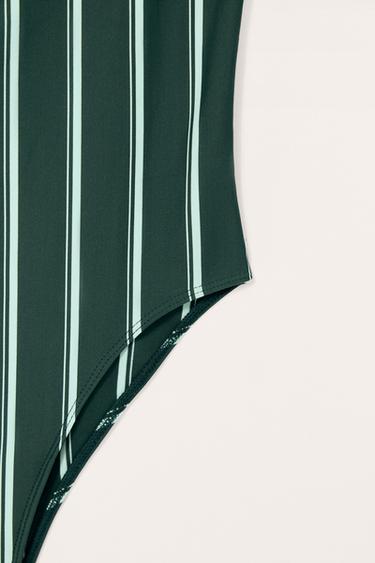 STRIPED SWIMSUIT LIMITED EDITION - Green by Zara - Image 5
